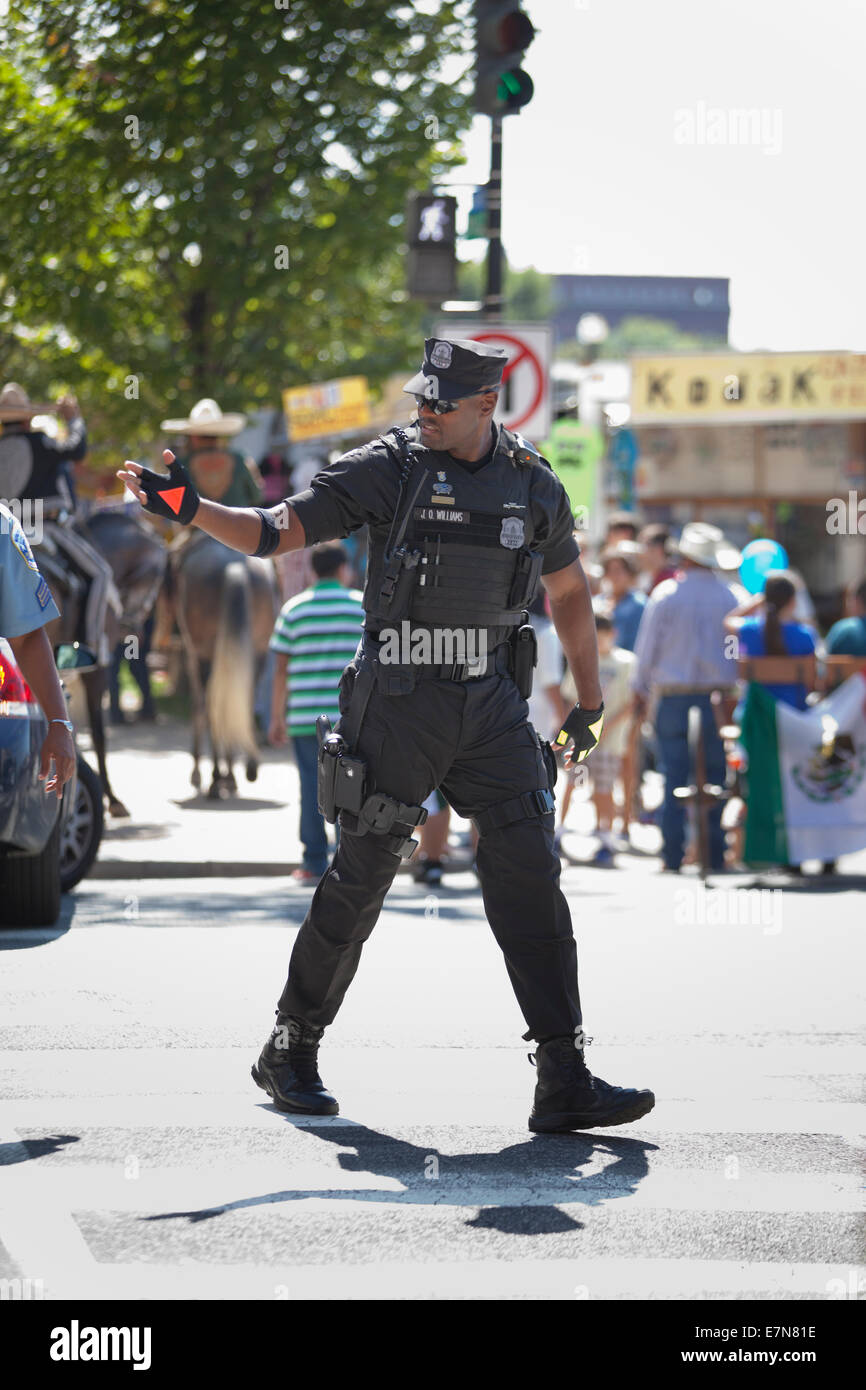 Policeman directing traffic - Washington, DC USA Stock Photo