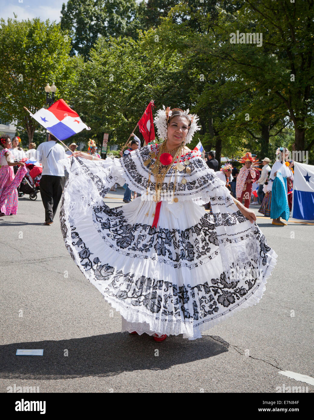 Dancer performing Jarabe Tapatio (Mexican Hat dance) at outdoor festival -  Washington, DC USA Stock Photo - Alamy