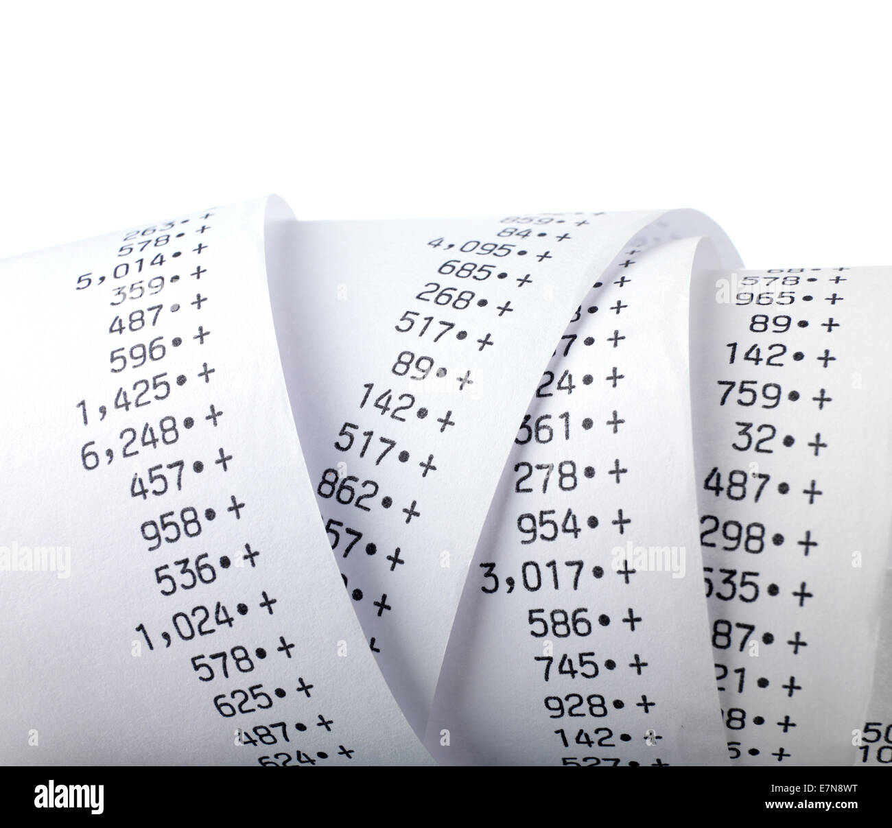 Adding machine tape hi res stock photography and images alamy