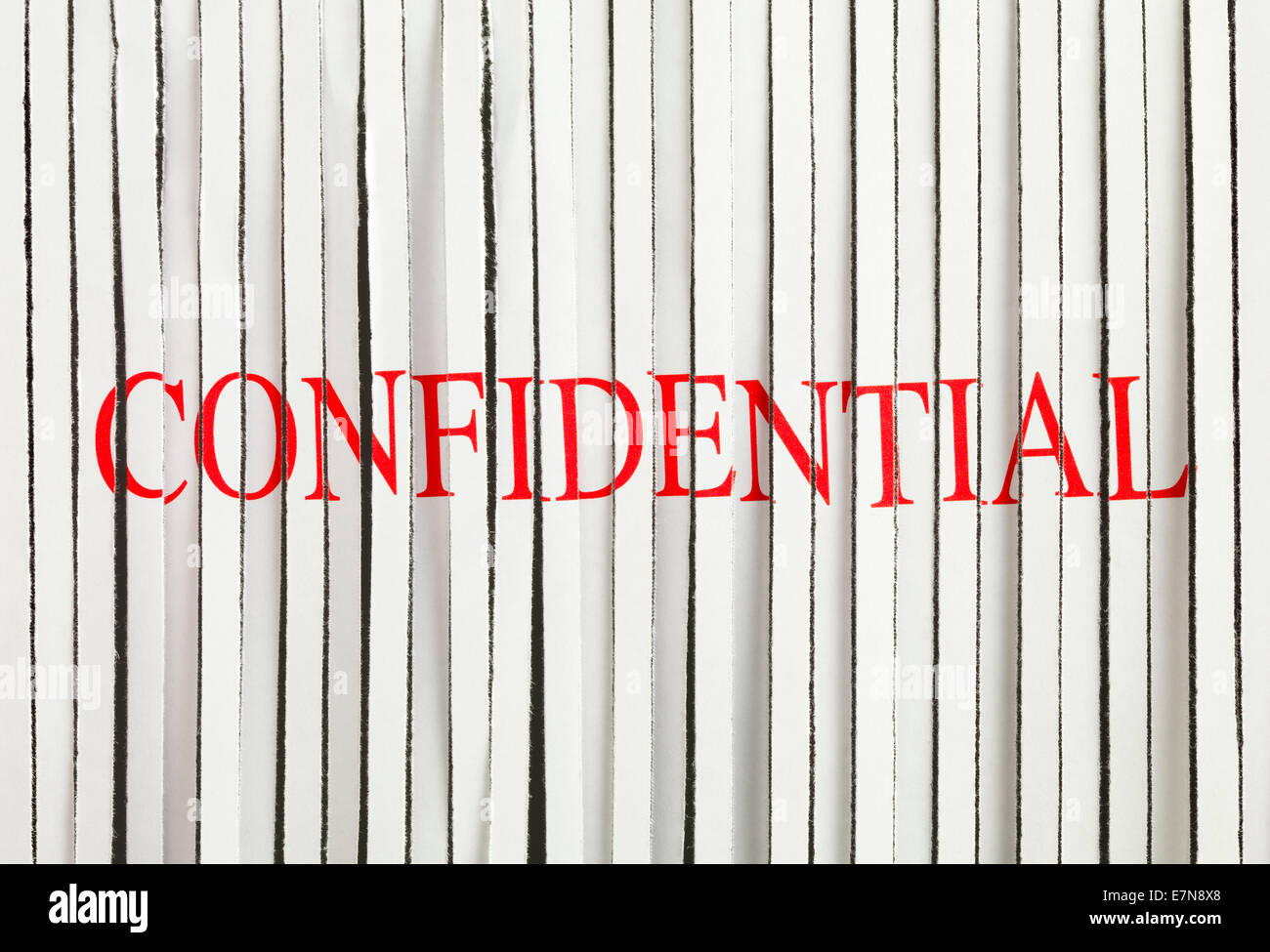 Confidential Shredded Paper Stock Photo