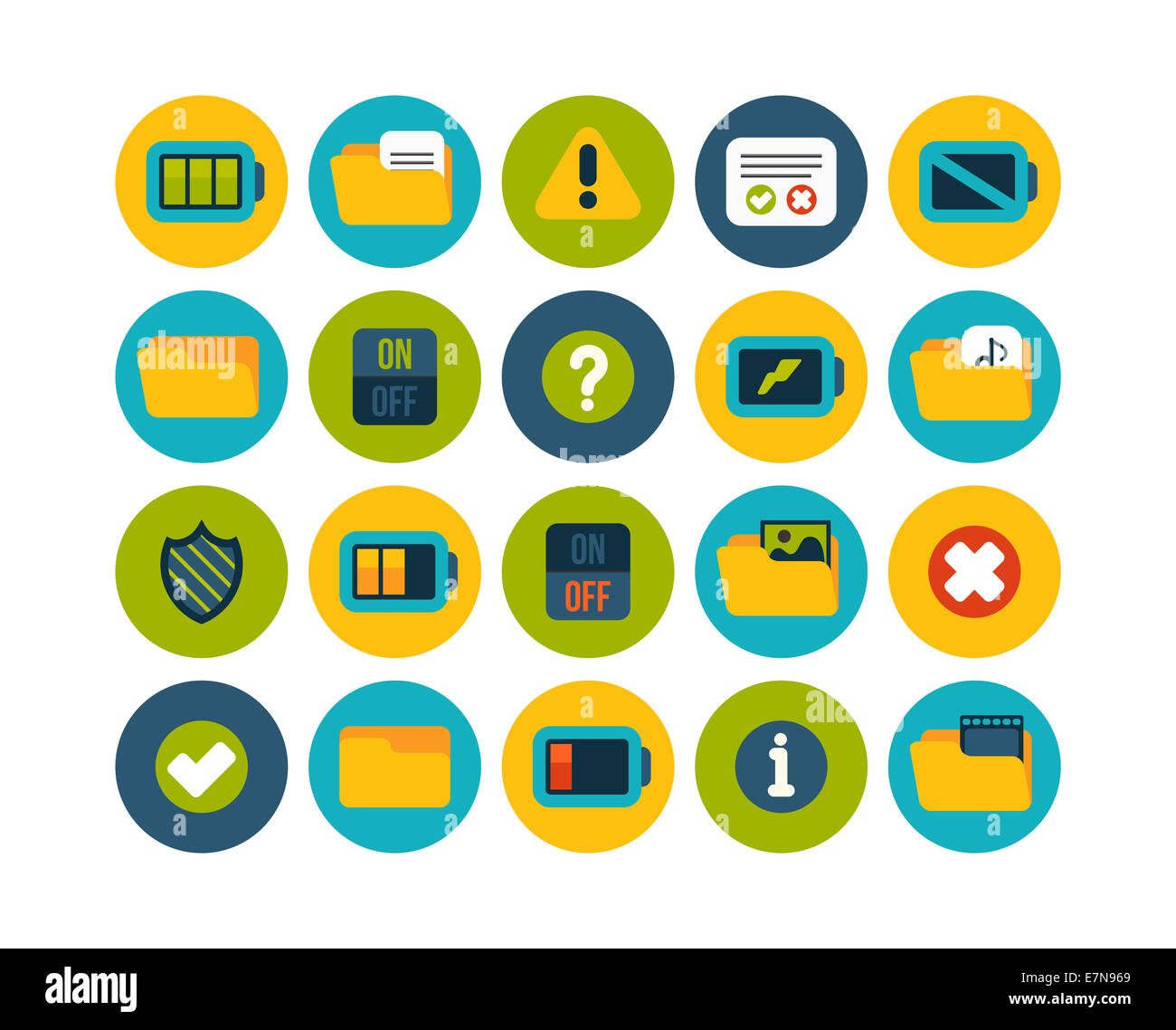 Flat icons set 10 Stock Photo - Alamy