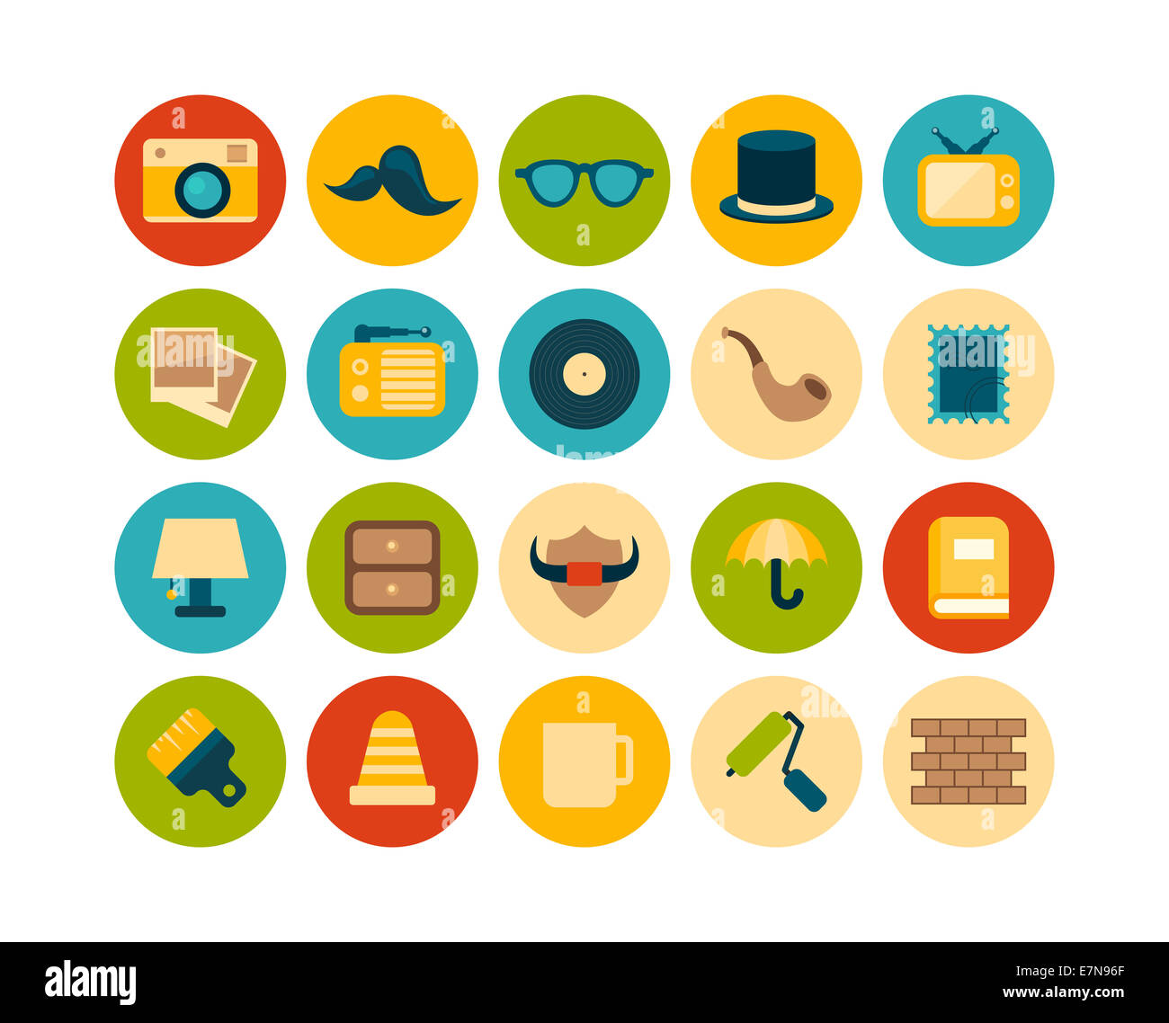 Flat icons set 14 Stock Photo - Alamy