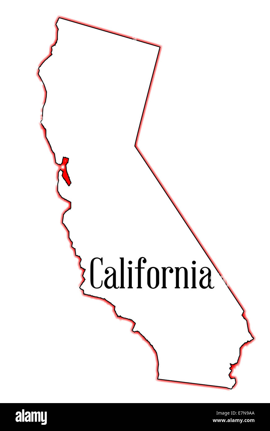 california-map-outline-hi-res-stock-photography-and-images-alamy