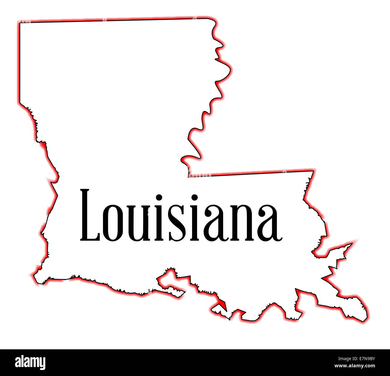 Louisiana Map. State and district map of Louisiana. Political map of  Louisiana with neighboring countries and borders Stock Vector Image & Art -  Alamy