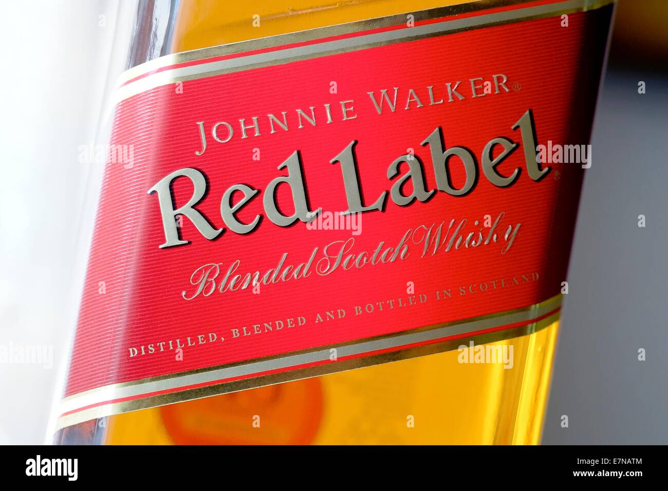 Johnnie walker red label blended scotch whisky Stock Photo