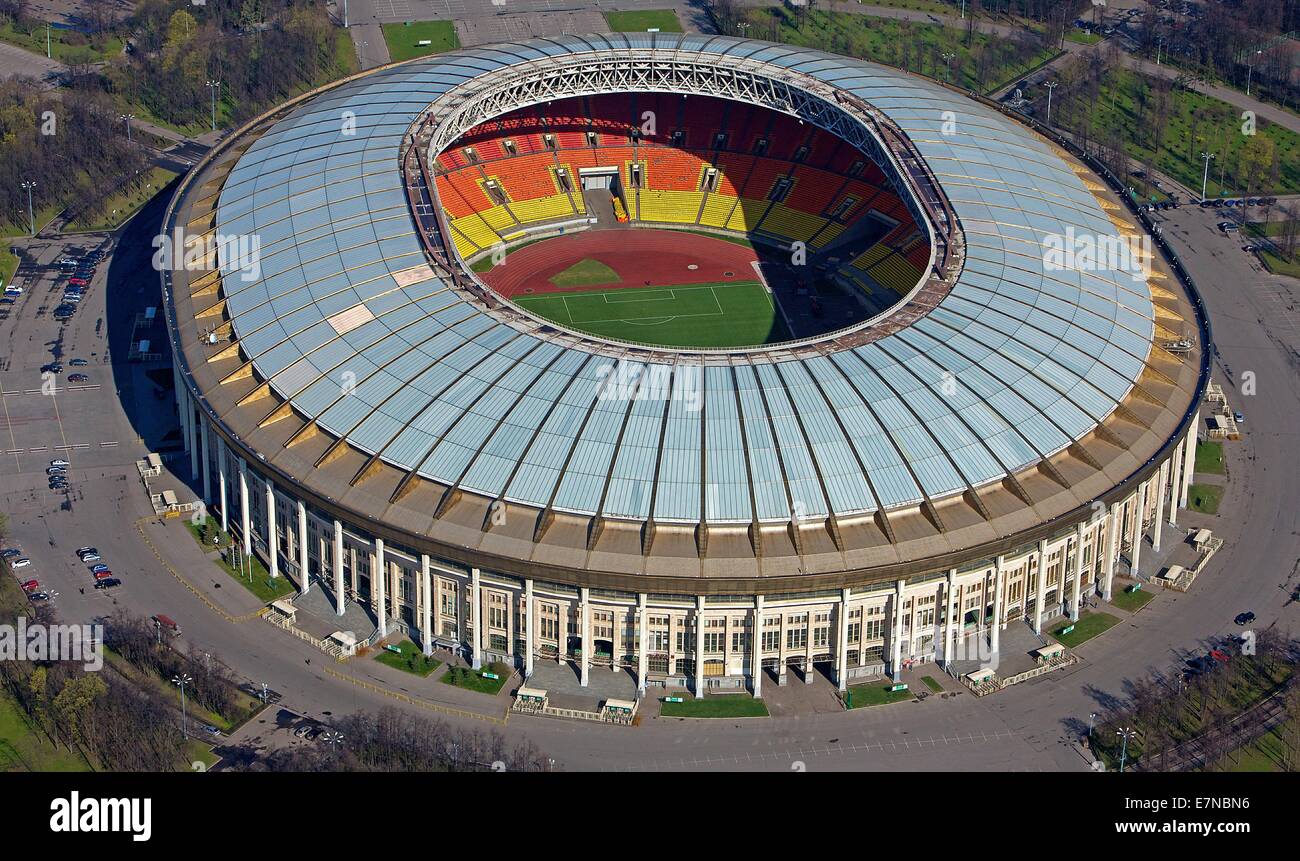 Russia, Moscow. The Grand Sports Arena of the Luzhniki Olympic Complex. Stock Photo