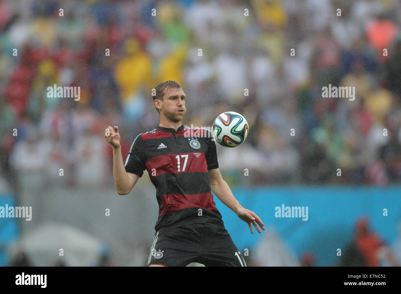 Per Mertesacker of Germany. USA v Germany. Group match. FIFA World Cup Brazil 2014. Arena Pernambuco Recife. 26 June 2014. Stock Photo