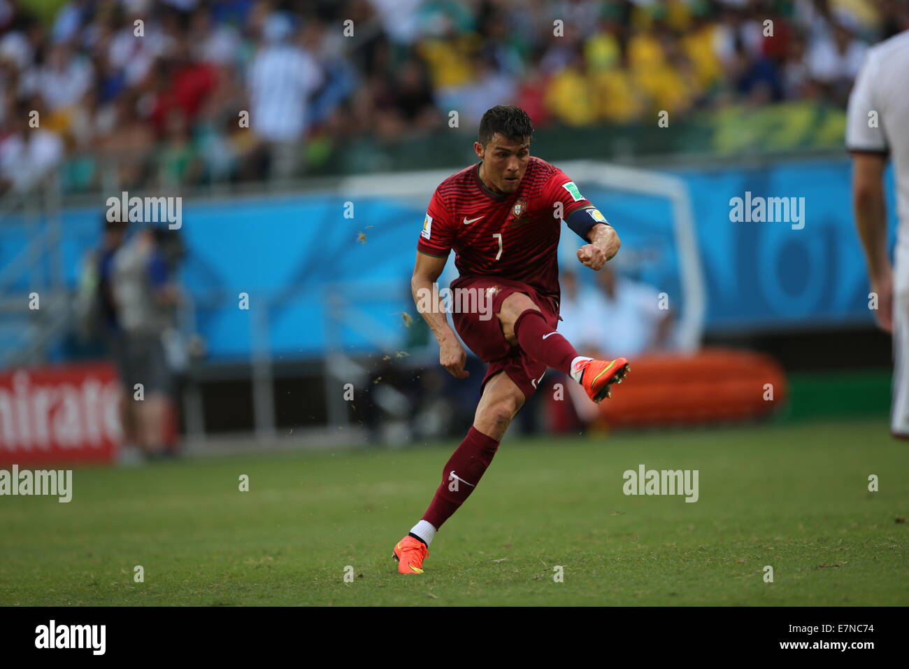 Cristiano Ronaldo of Portugal.  Germany v Portugal, group match. FIFA World Cup Brazil 2014. Arena Fonte Nova, Salvador. 16 June Stock Photo