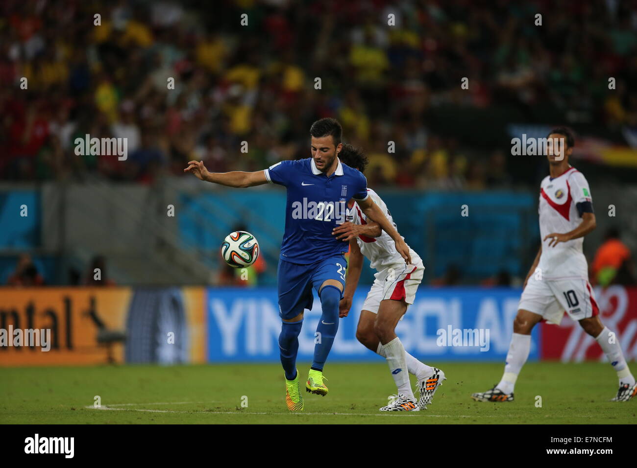 Andreas Samaris of Greece. Greece v Costa Rica FIFA World Cup Brazil 2014. Arena Pernambuco Recife. 29 June 2014 Stock Photo