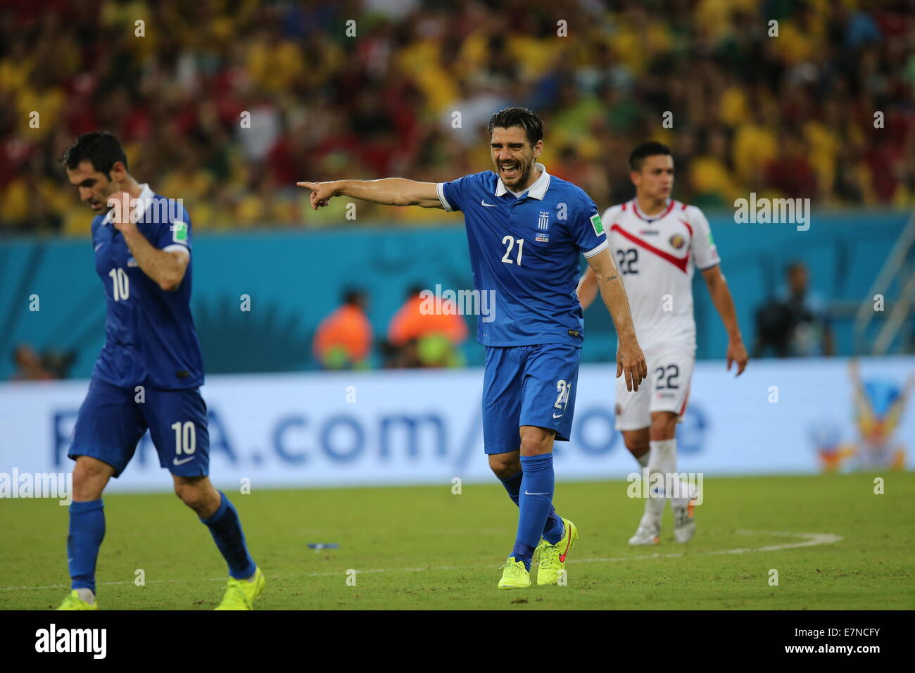 Konstantinos Katsouranis of Greece. Greece v Costa Rica FIFA World Cup Brazil 2014. Arena Pernambuco Recife. 29 June 2014 Stock Photo