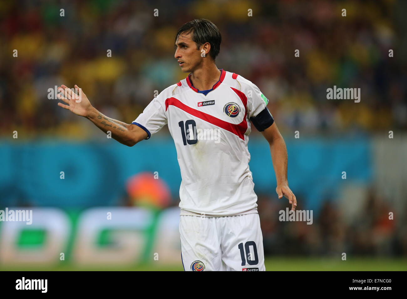 Bryan Ruiz of Costa Rica. Greece v Costa Rica FIFA World Cup Brazil 2014. Arena Pernambuco Recife. 29 June 2014 Stock Photo
