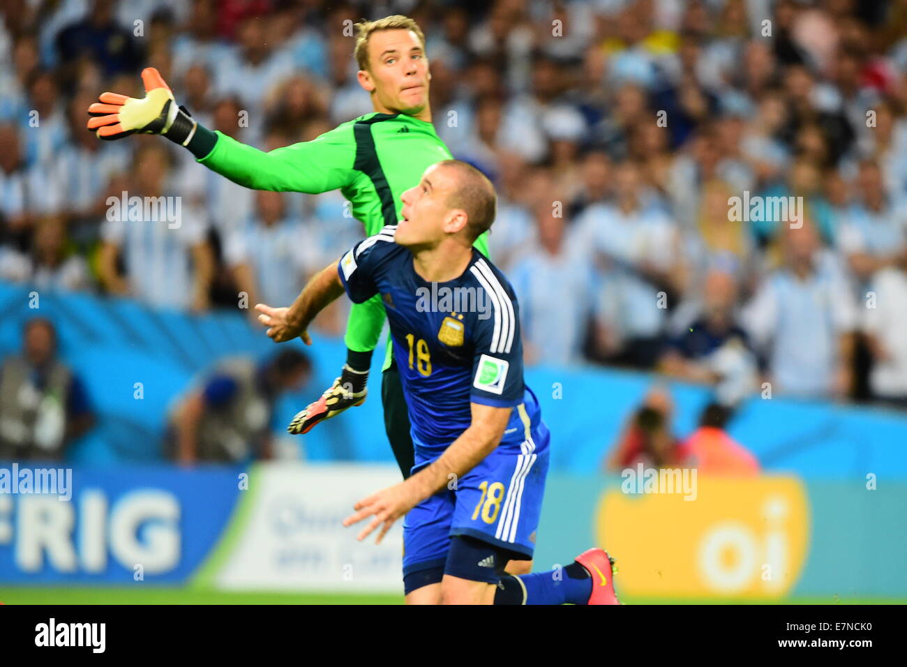 Rodrigo PALACIO. Argentina v Germany. Final. FIFA World Cup 2014 Brazil. Maracana Stadium, Rio. 13 July 2014. Stock Photo