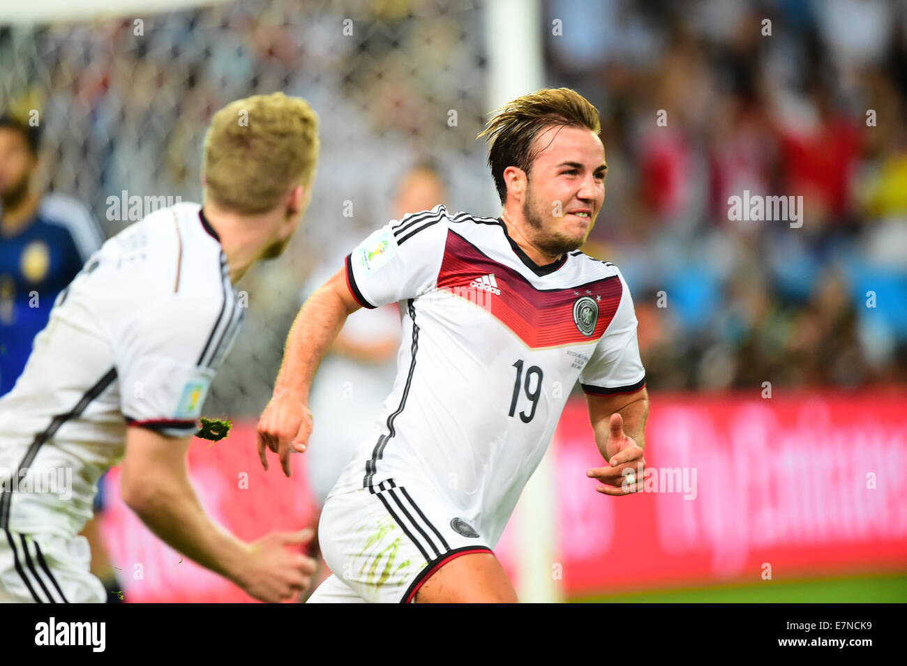 Mario GOETZE Gotze. Argentina v Germany. Final. FIFA World Cup 2014 Brazil. Maracana Stadium, Rio. 13 July 2014. Stock Photo