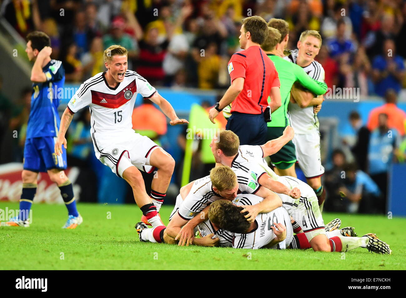 Erik DURM. Argentina v Germany. Final. FIFA World Cup 2014 Brazil. Maracana Stadium, Rio. 13 July 2014. Stock Photo