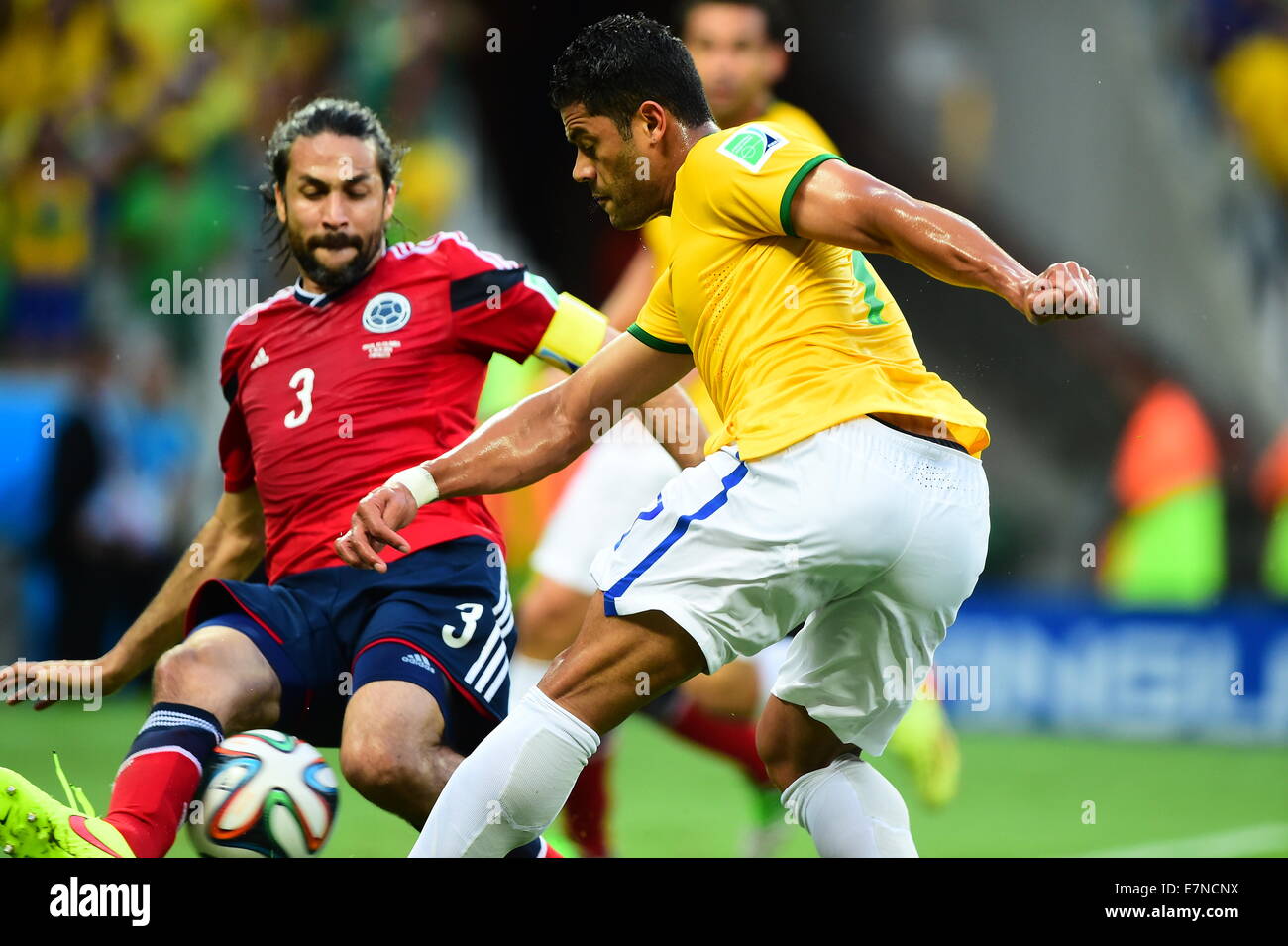 Mario Yepes. Brazil v Colombia, quarter-final. FIFA World Cup Brazil 2014. Castelao stadium, Fortaleza. 4 July 2014. Stock Photo