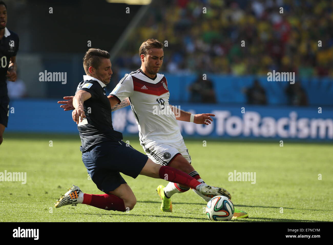 Mario Goetze.  France v Germany, quarter-final. FIFA World Cup Brazil 2014. 4 July 2014 Stock Photo