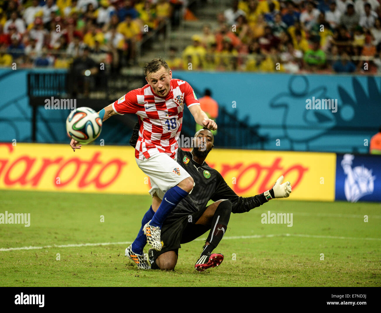 Ivica Olic. Croatia v Cameroon. Group match. FIFA World Cup 2014 Brazil. Arena Amazonia, Manaus. 18 Jun 2014. Stock Photo