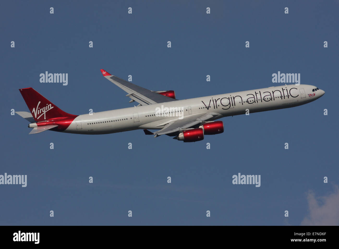 VIRGIN ATLANTIC AIRBUS A340 600 Stock Photo
