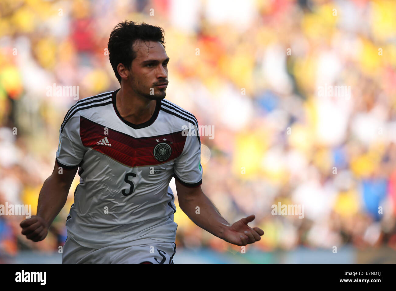 Mats Hummels. France v Germany, quarter-final. FIFA World Cup Brazil 2014.  4 July 2014 Stock Photo - Alamy