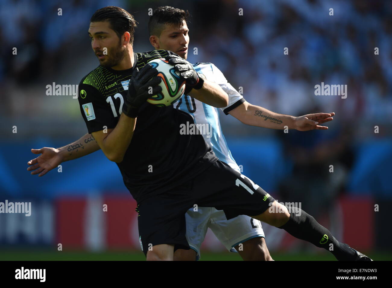 Alireza Haghighi. Argentina v Iran. FIFA World Cup 2014 Brazil. Mineirao stadium, Belo Horizonte. 21 June 2014. Stock Photo