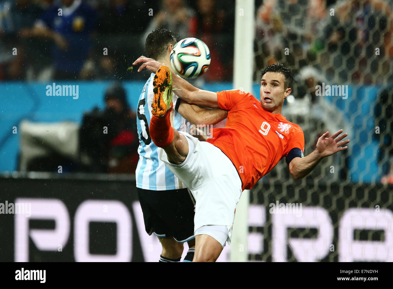 Robin van Persie. Argentina v Holland. Semi-Final World Cup 2014 Brazil. Arena Sao Paulo. 09 July 2014 Stock Photo