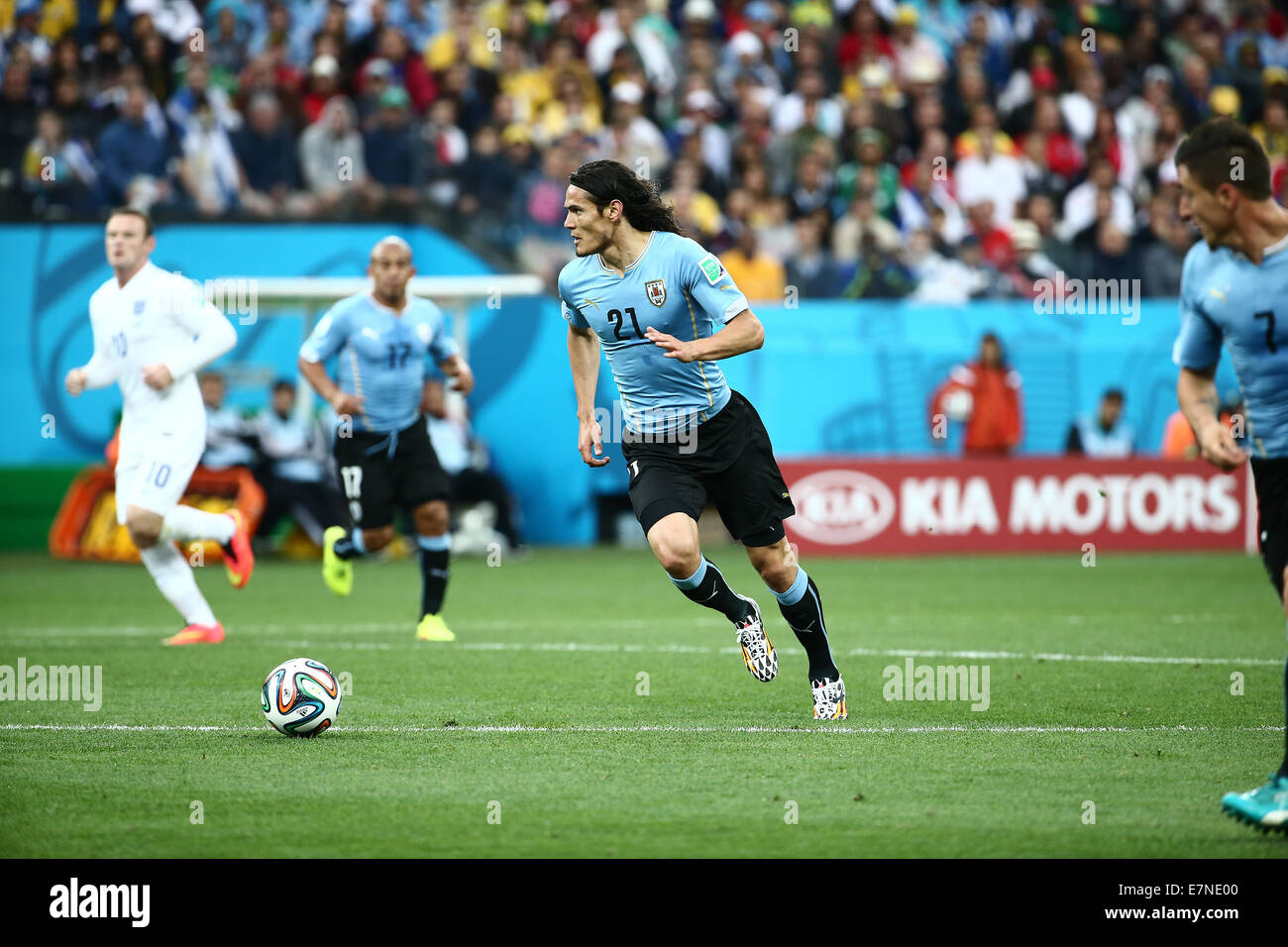 Edinson Cavani. Uruguay v England, group match. FIFA World Cup 2014. Arena de Sao Paulo, Sao Paulo. 19 Jun 2014 Stock Photo