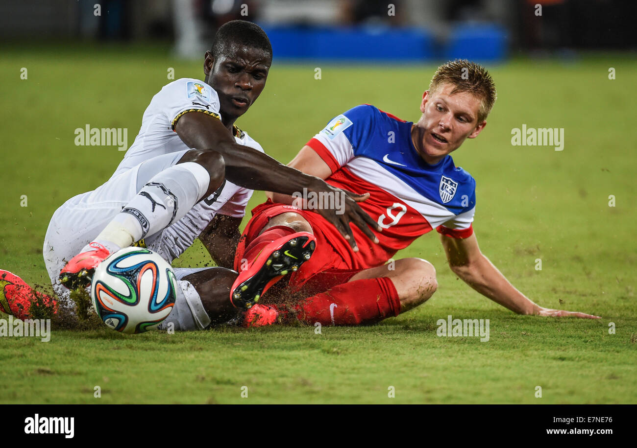 Aron Johannsson of USA. Ghana v USA FIFA World Cup 2014. Natal, Brazil. 16 June 2014 Stock Photo
