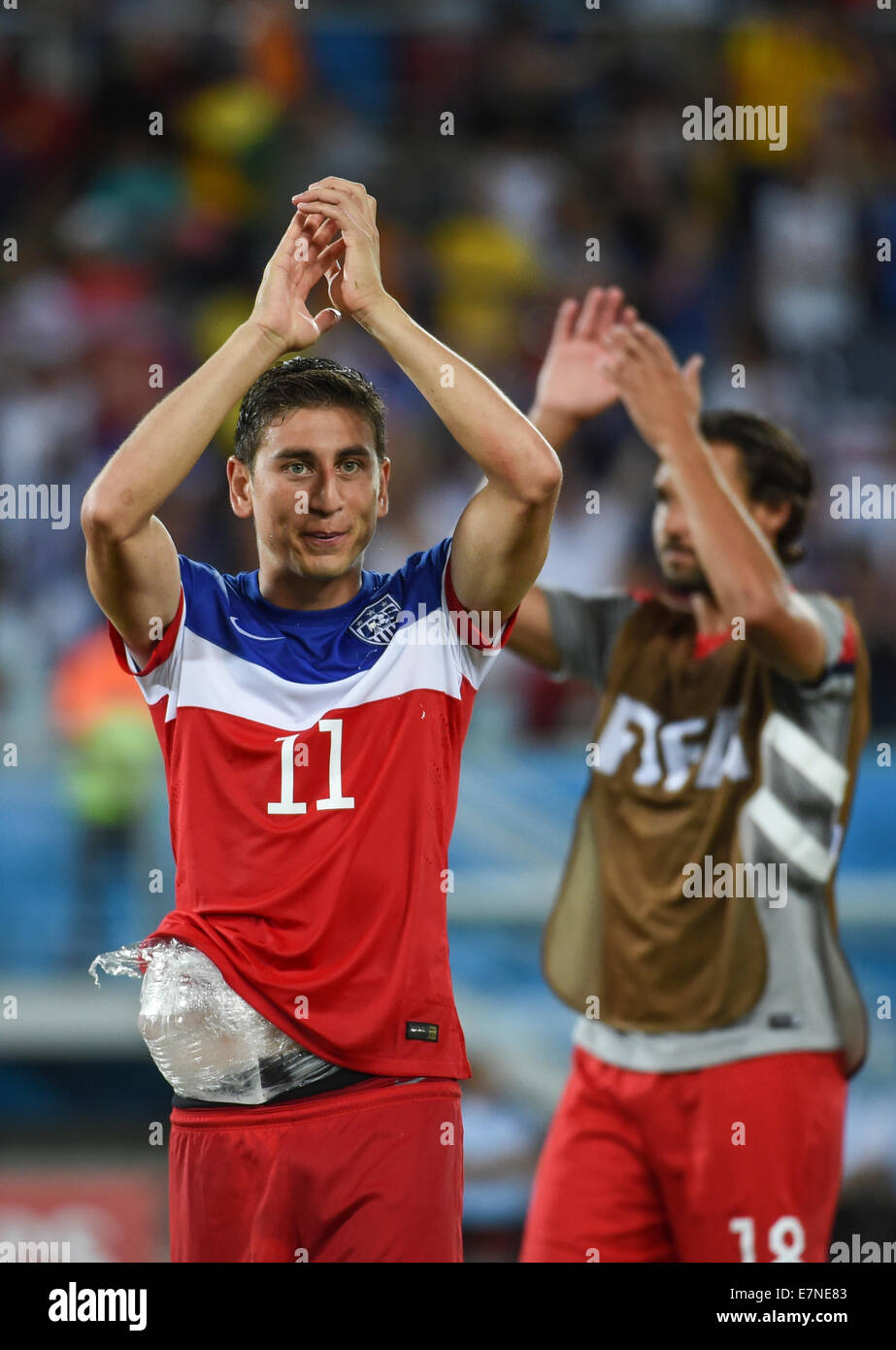 Alejandro Bedoya of USA. Ghana v USA FIFA World Cup 2014. Natal, Brazil. 16 June 2014 Stock Photo