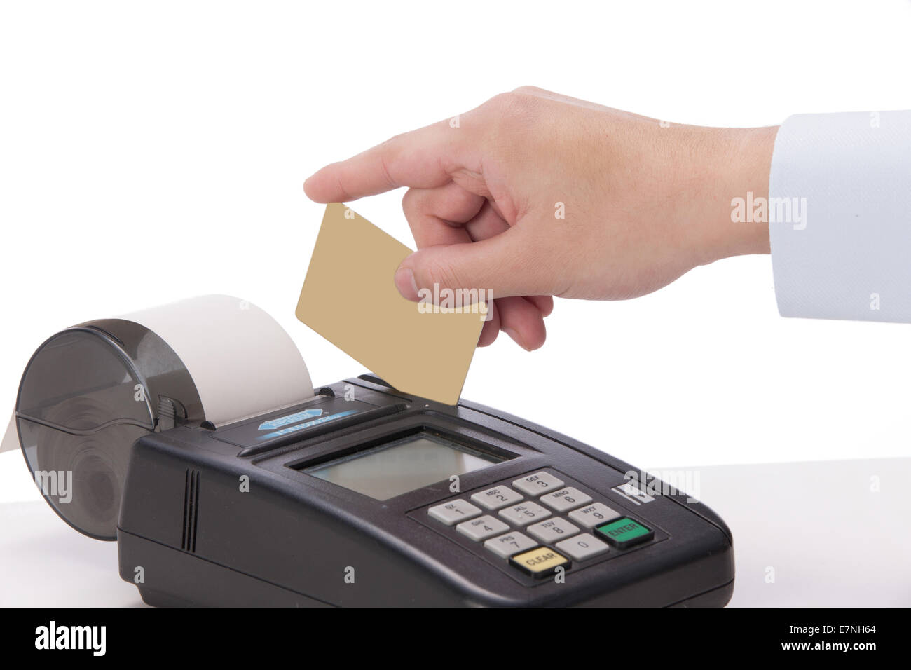 Credit card and POS machine Stock Photo - Alamy