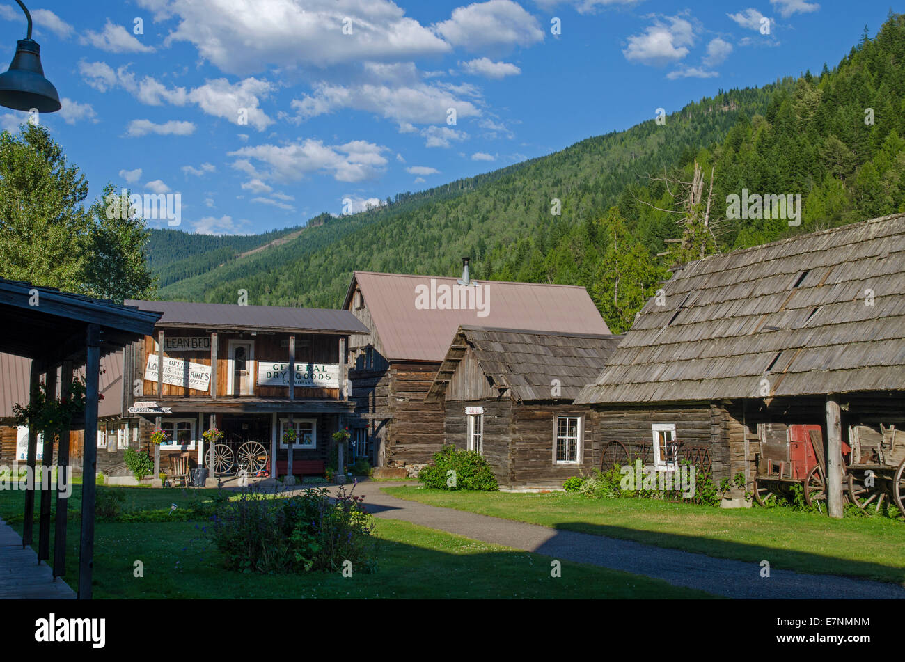 Heritage Ghost Town, 3 Valley Gap hotel, Canada Stock Photo Alamy