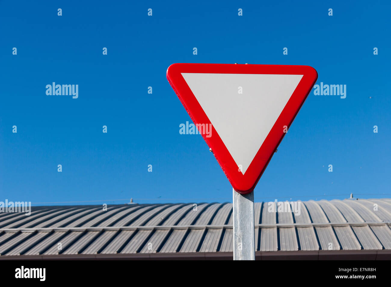 Yield sign Stock Photo