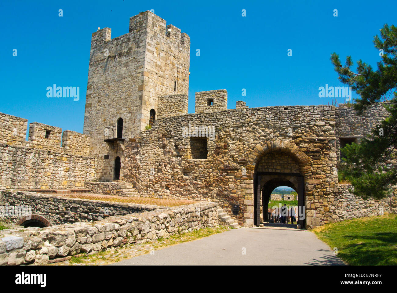 Castellan's Tower and Despot's gate, Kalemegdan fortress park, Belgrade, Serbia, Southeastern Europe Stock Photo