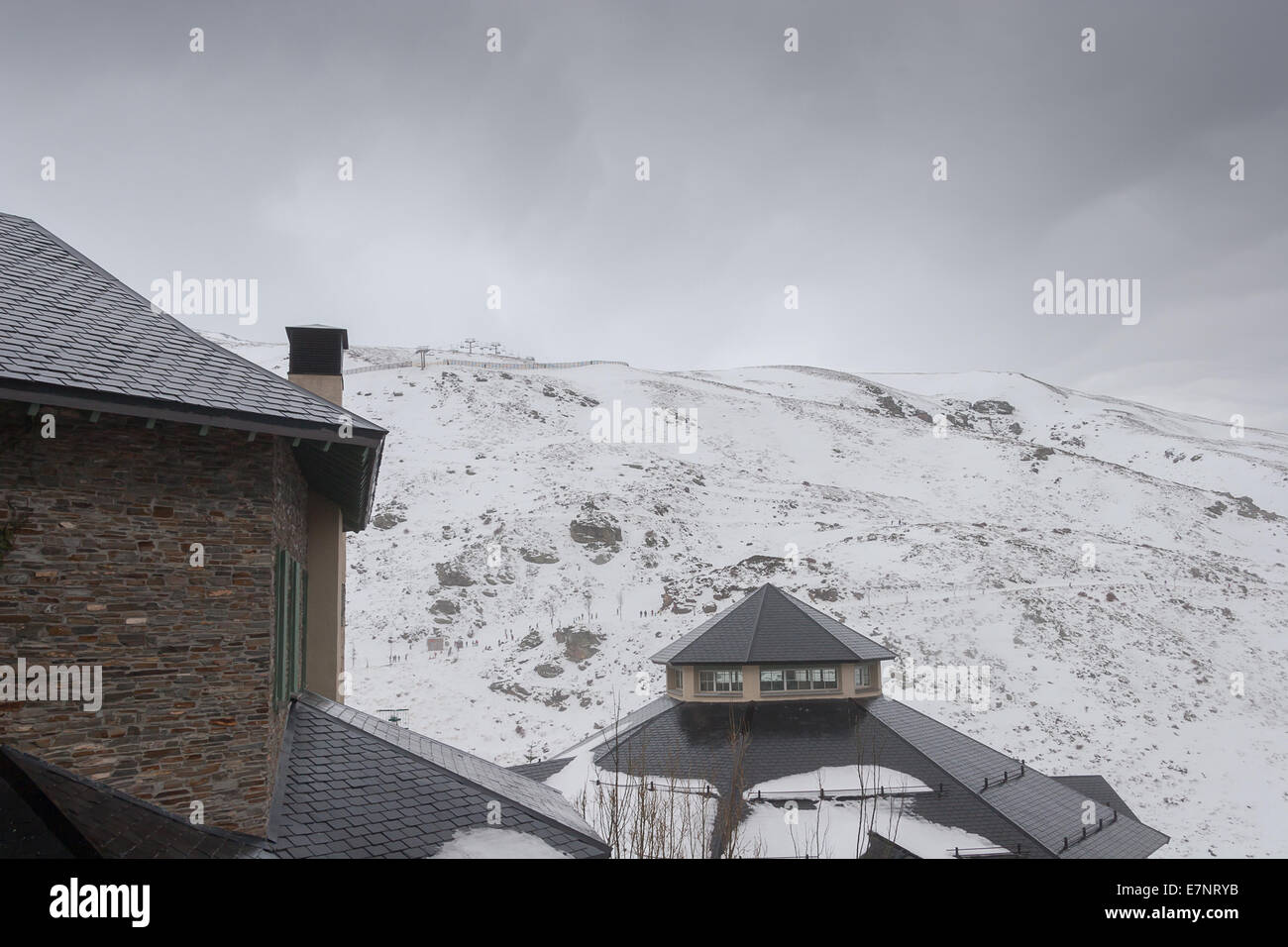 Sierra Nevada Spain Ski resort Stock Photo Alamy