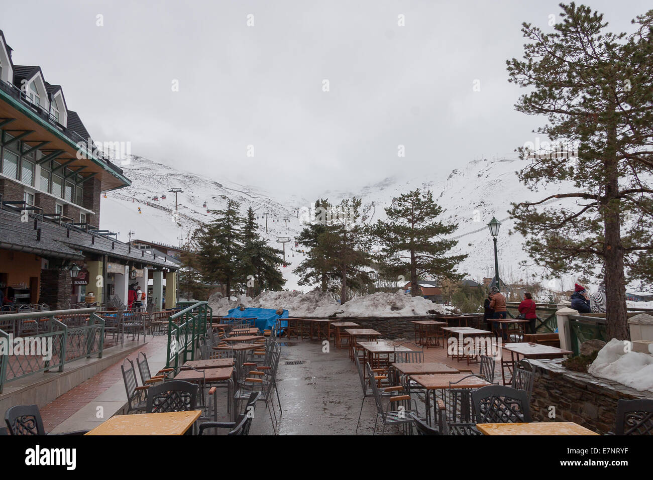Sierra Nevada Spain Ski resort Stock Photo Alamy