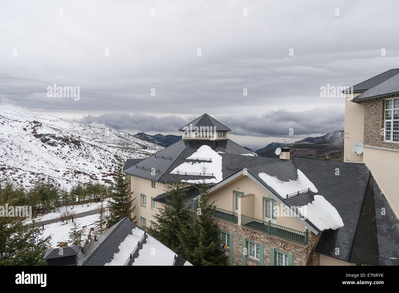 Sierra Nevada Spain Ski resort Stock Photo Alamy