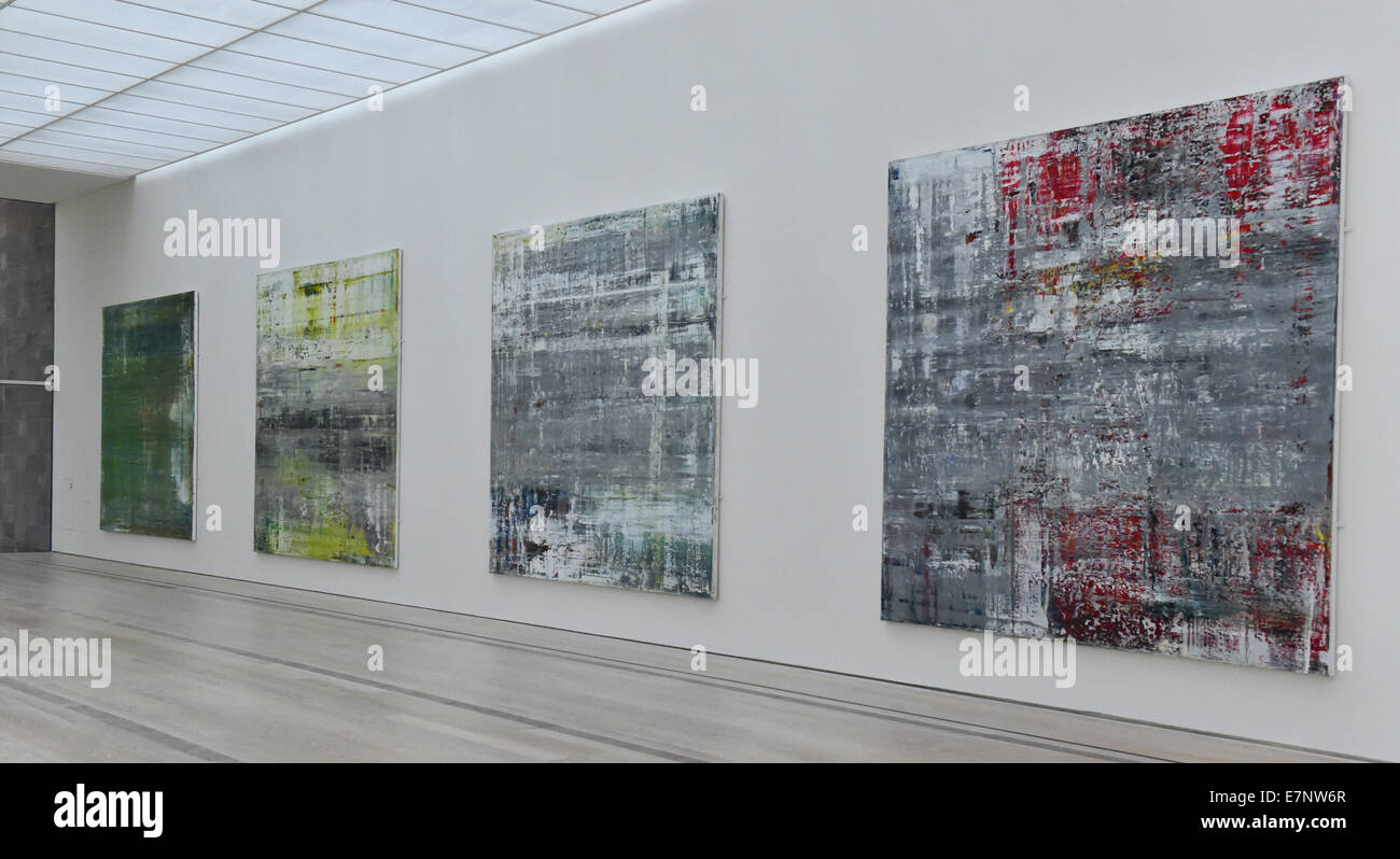 Richter, Gerhard Richter, painter, Basel, Fondation Beyeler, art, exhibit, Switzerland, painting, picture, Stock Photo