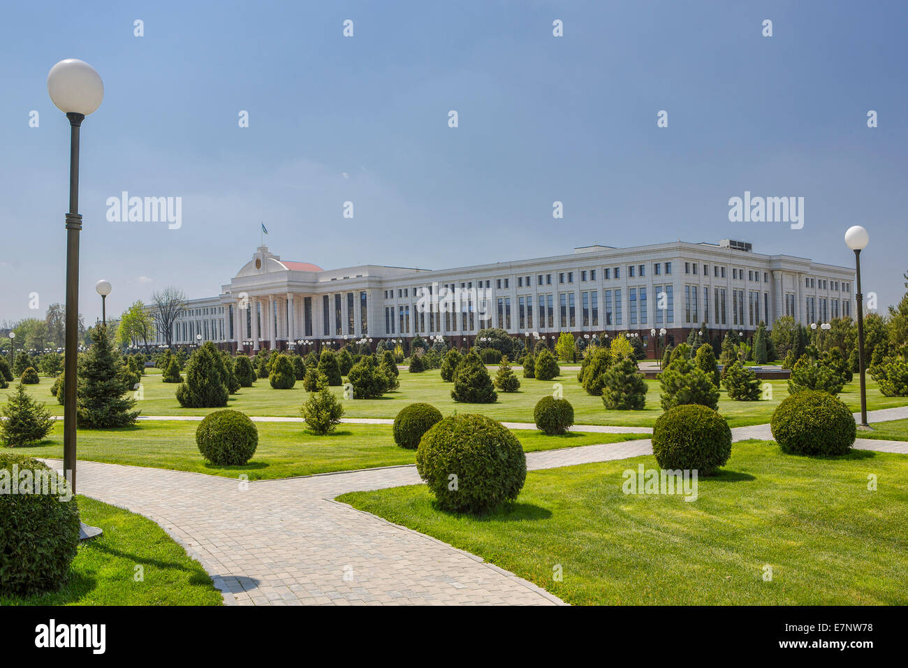 Building, Council, Ministers, Senate, Tashkent, Uzbekistan, Central Asia, Asia, architecture, city, colourful, downtown, garden, Stock Photo