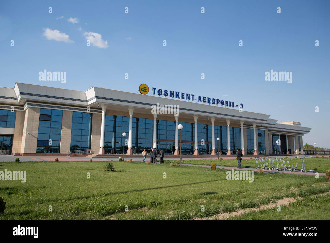 Amir Timur, Building, Tashkent, Terminal, Uzbekistan, Central Asia, Asia, airport, architecture, touristic, transport, travel Stock Photo