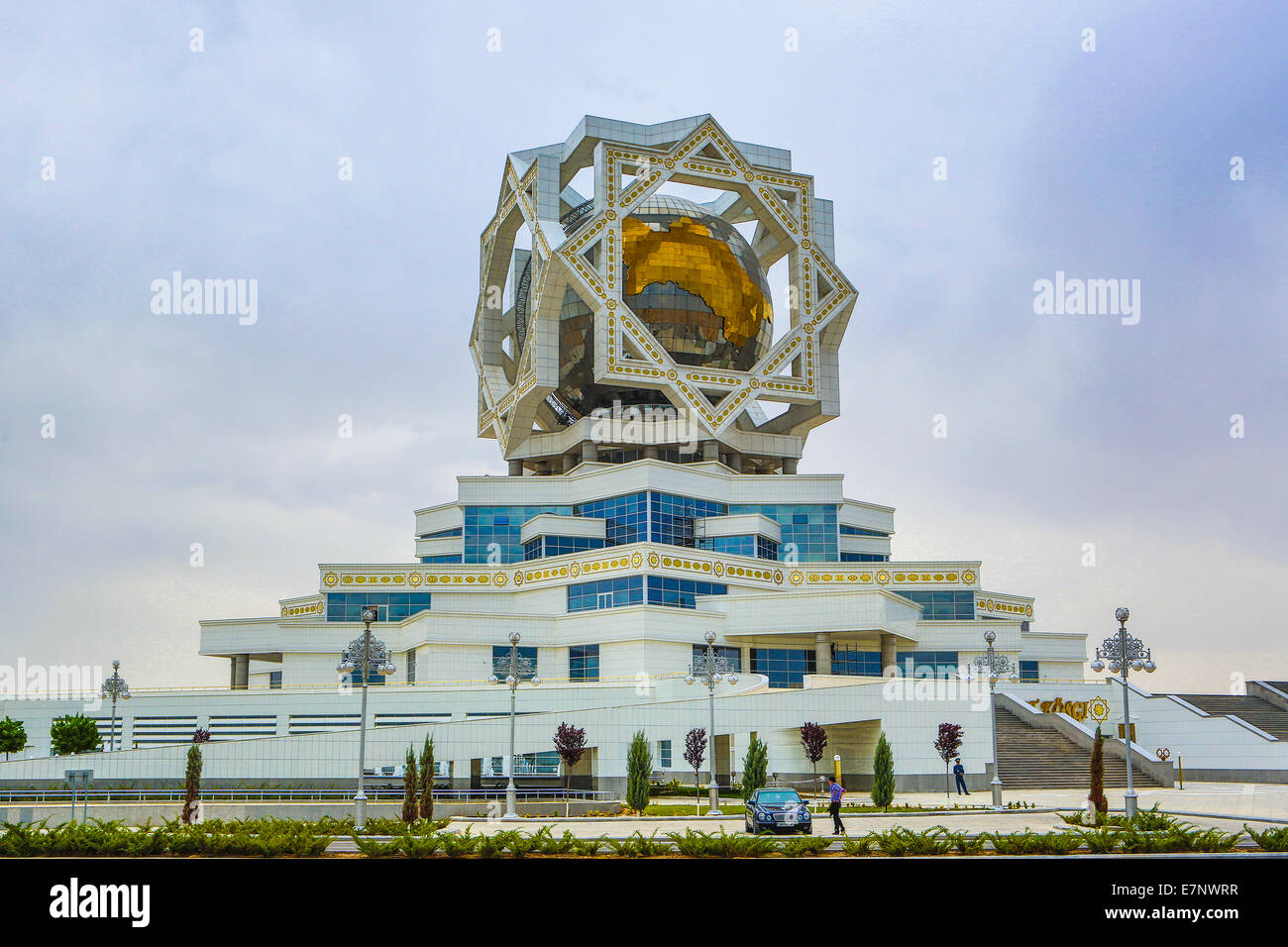 Ashgabat, Turkmenistan, Central Asia, Asia, Wedding, Wedding Palace, architecture, building, city, landmark, marble, palace, sym Stock Photo