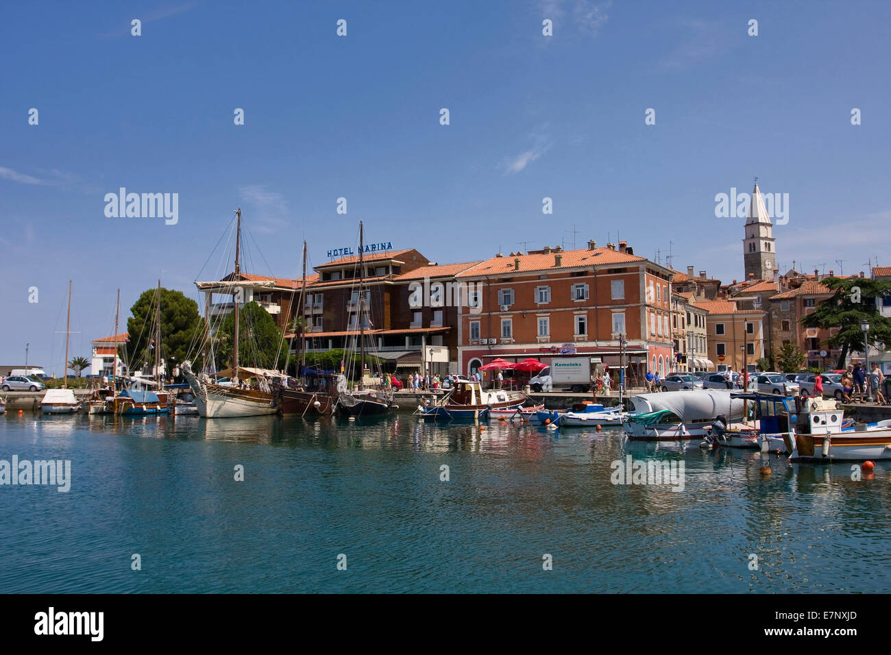 Adriatic, adriatic, Old Towns, Old Town, anchors, Balkans, boats, Europe, Izola, Marina, Portoroz, Istria, ships, sail boats, sa Stock Photo