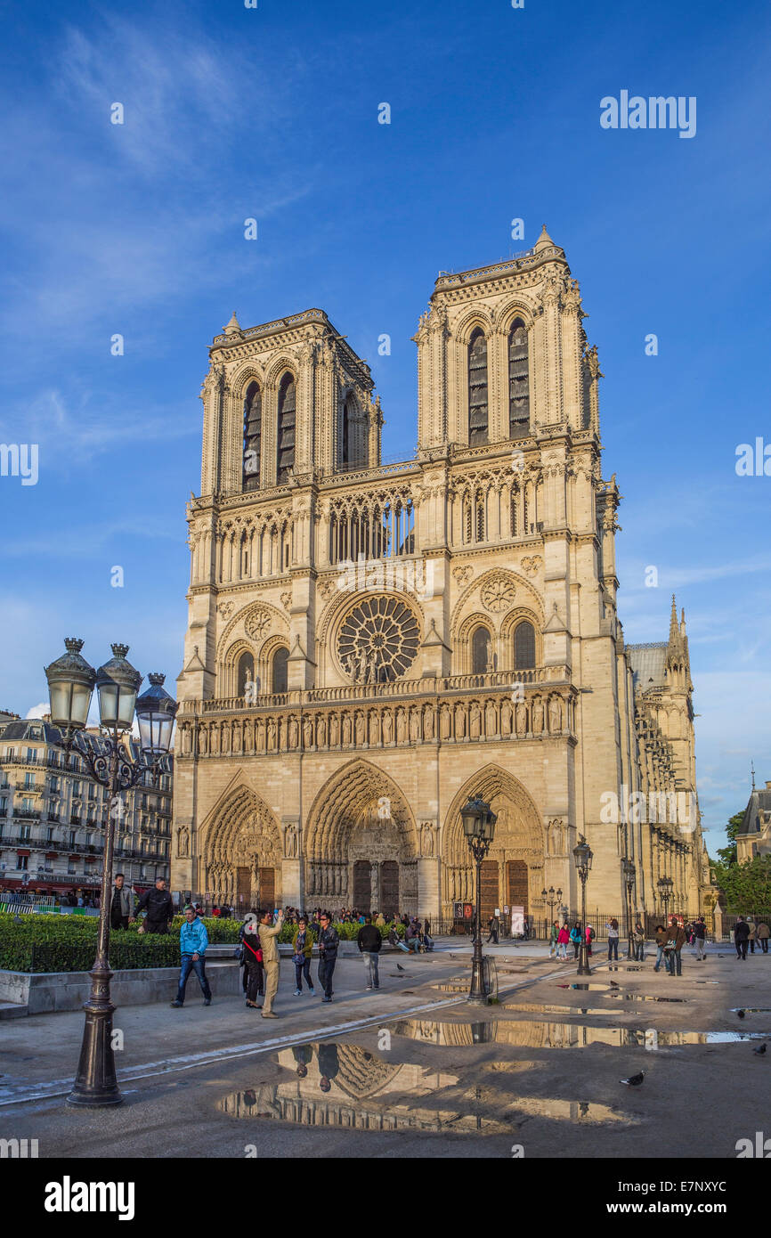 Cathedral, City, France, Notre Dame, Paris, architecture, catholic, Christian, famous, gothic, religion, tourism, travel Stock Photo