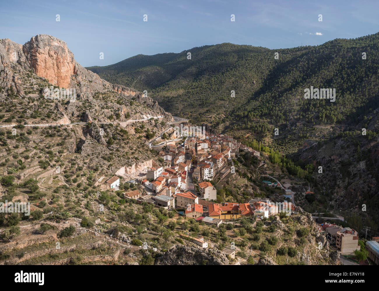 Albacete, Ayna, Castile, Province, Region, Spain, Europe, gorge, la Mancha, landscape, panorama Stock Photo