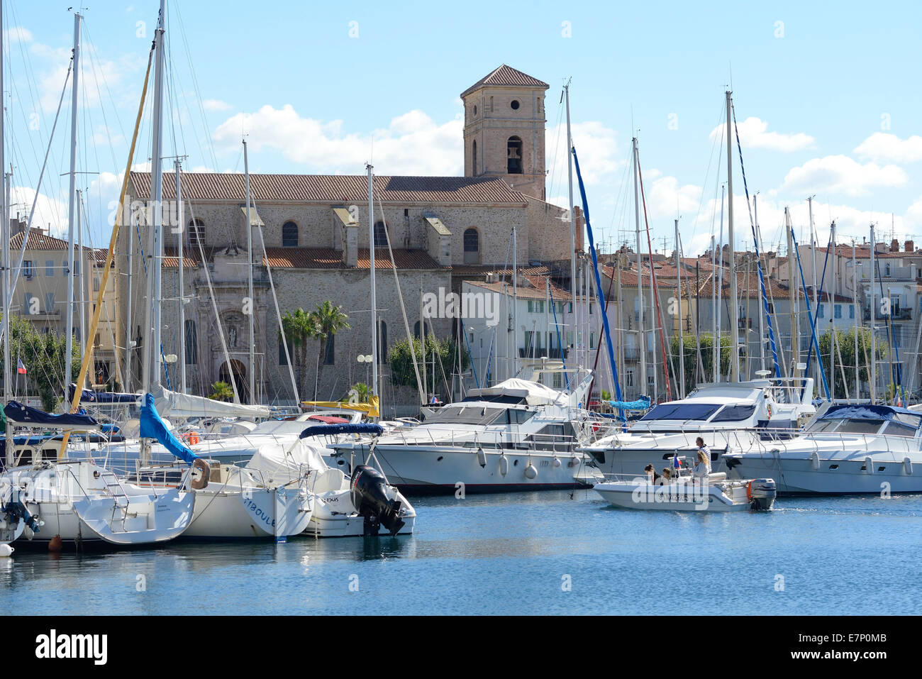 France, Europe, Provence-Alpes-Côte d'Azur, La Ciotat, marina, harbour, Mediterranean Stock Photo