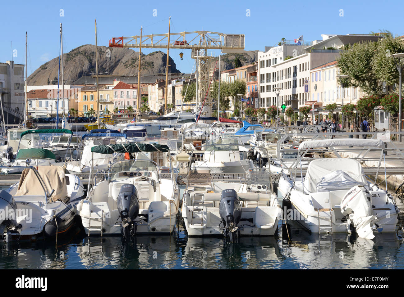 France, Europe, Provence-Alpes-Côte d'Azur, La Ciotat, marina, harbour, Stock Photo