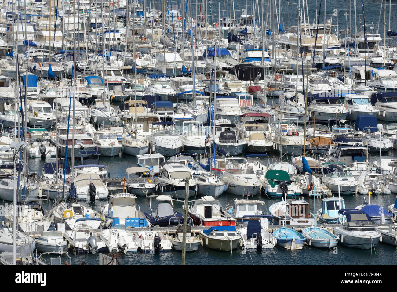 Europe, France, Provence-Alpes-Côte d'Azur, Provence, Marseille, Old Port, marina, boats, yachts Stock Photo