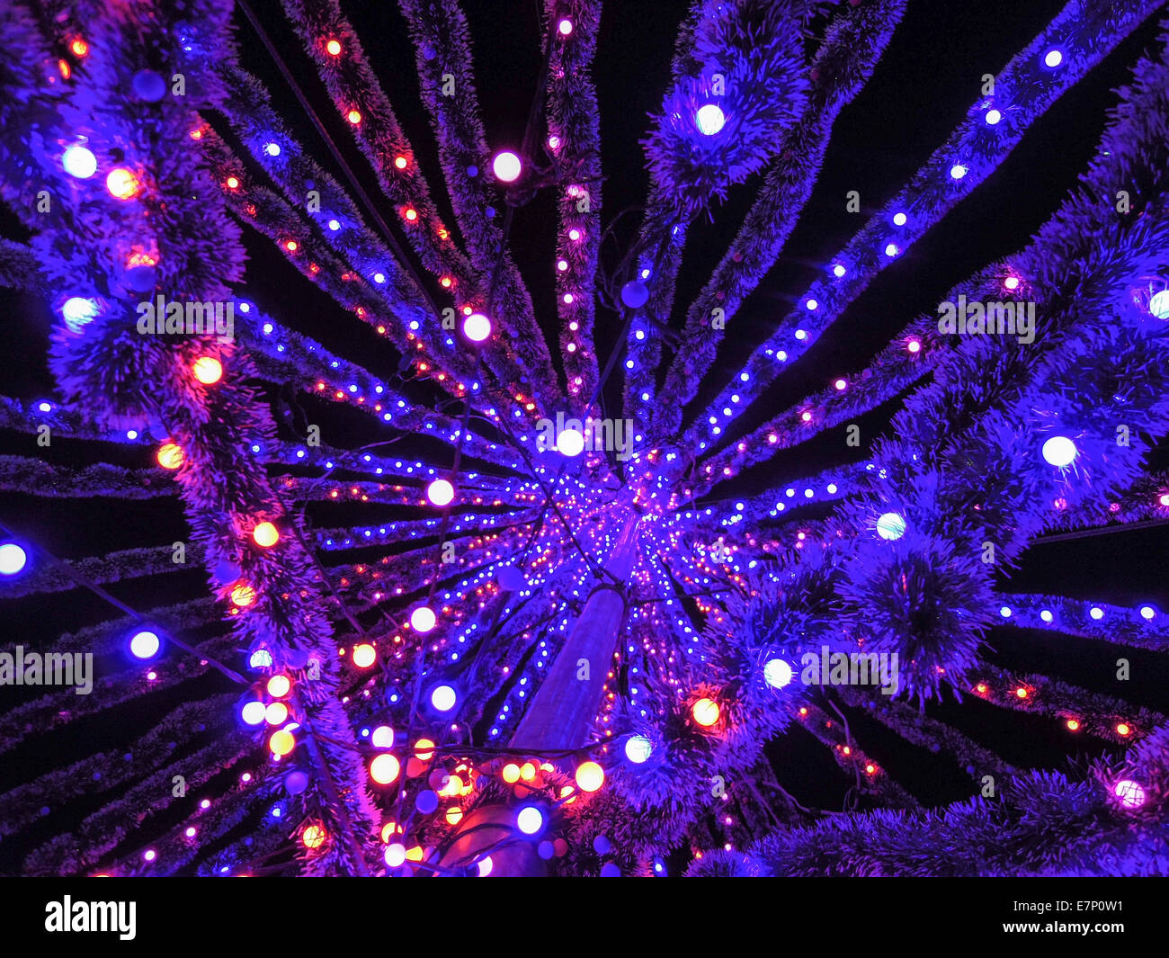 background, lights, night, psychedelic, red, strings, texture, violet, concepts Stock Photo