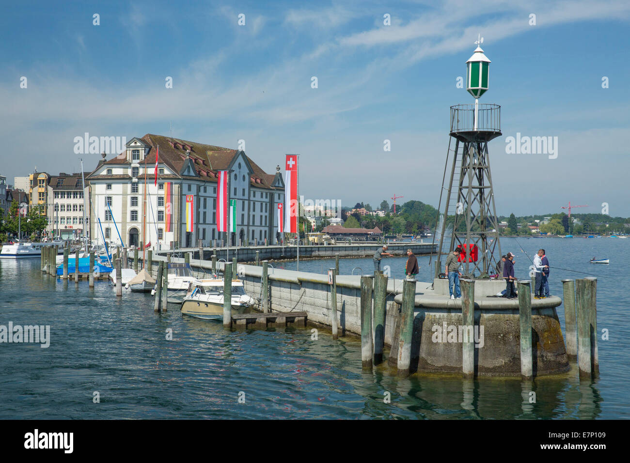 Lake Constance, ship journey, ship, boat, ships, boats, SG, canton St. Gallen, lake, lakes, bicycle, bicycles, bike, riding a bi Stock Photo
