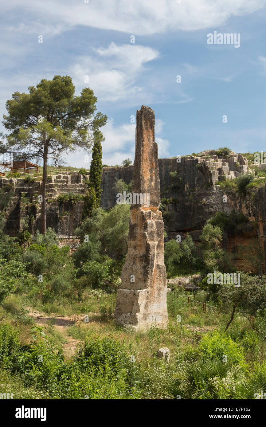 world heritage, El Medol, Catalonia, column, history, landscape, quarry 
