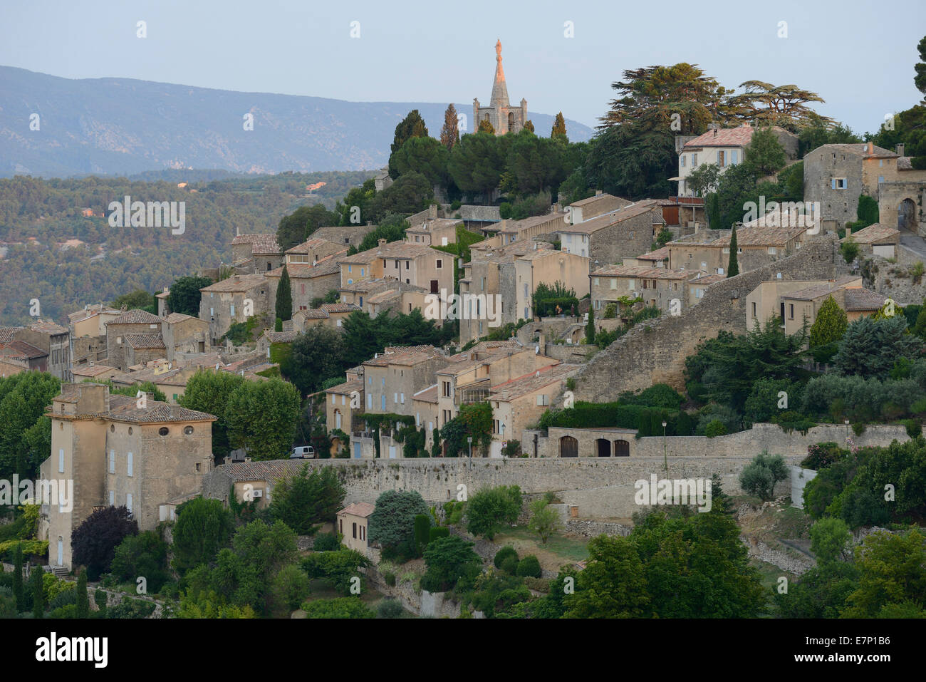 Europe, France, Provence-Alpes-Côte d'Azur, Provence, Vaucluse, department, Bonnieux, town, village, Stock Photo