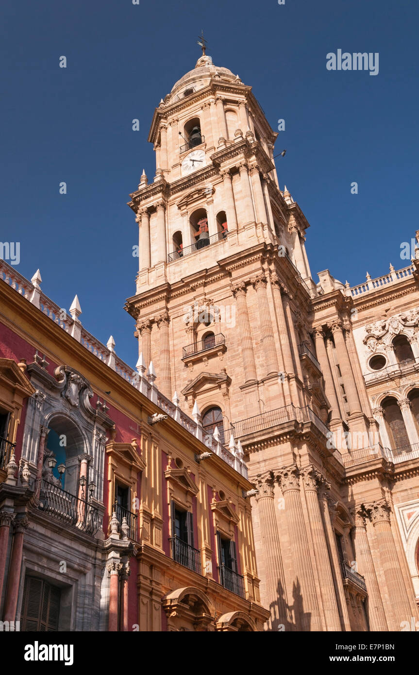 Malaga Cathedral Malaga Andalusia Spain Stock Photo